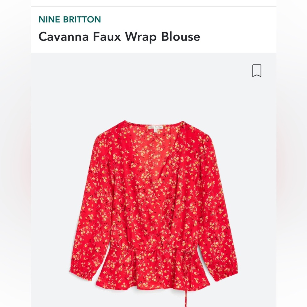 NINE BRITTON
Cavanna Faux Wrap Blouse